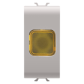 Single indicator lamp - amber - 1 module - natural beige - chorus