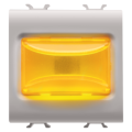 Protruding indicator lamp - 12v ac/dc / 230v ac 50/60 hz - amber - 2 modules - natural beige - chorus