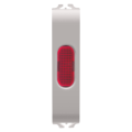 Single indicator lamp - red - 1/2 module - natural beige - chorus