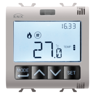 Thermostat with humidity management - knx - 2 modules - natural beige - chorus