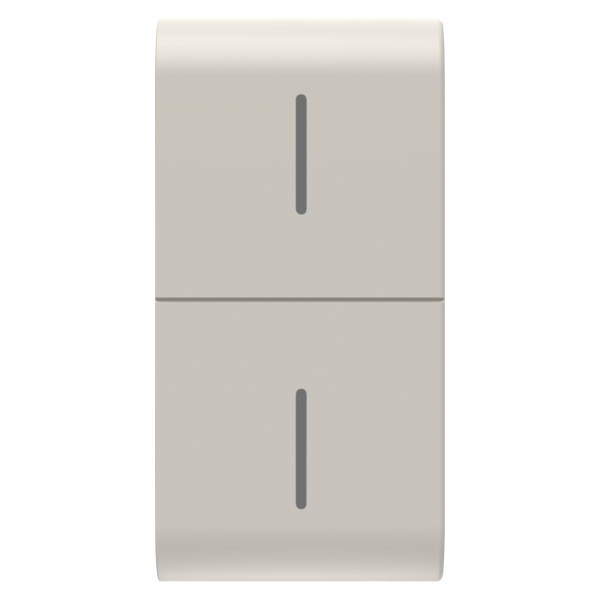 Touche bouton-pou. conn. eco - 1p beige