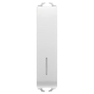 One-way switch 1p 250v ac - 10ax illuminable - with diffuser - 1/2 module - satin white - chorus