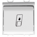 Universal badge switch - 1p na 16ax - illuminable - 2 modules - satin white - chorus