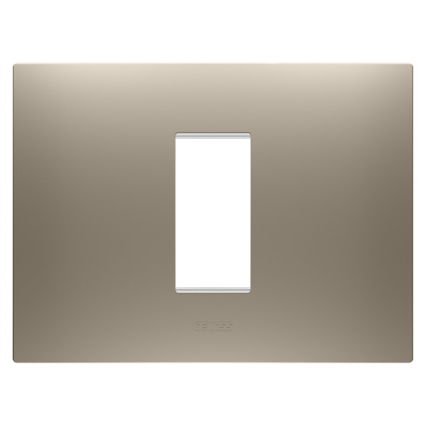 Plaque ego rectangulaire 1p bronze clair