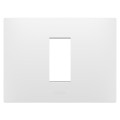 Plaque ego rectangulaire 1p blanc satin