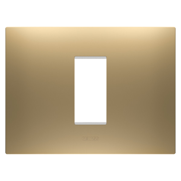 Plaque ego rectangulaire 1p or