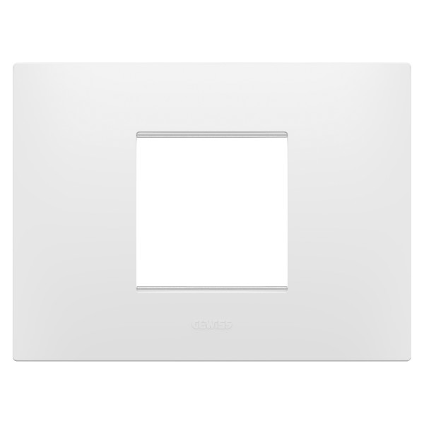 Plaque ego rectangulaire 2p blanc satin