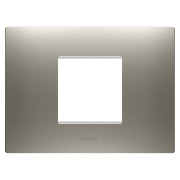 Plaque ego rectangulaire 2p acier