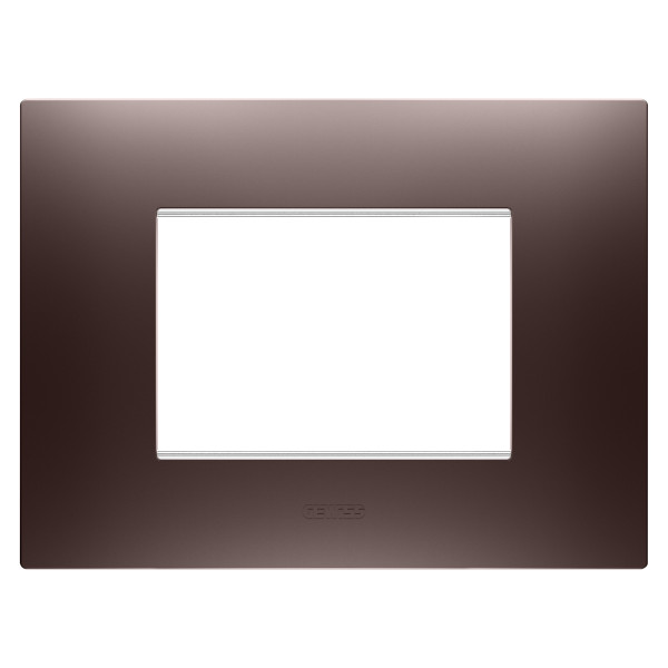 Plaque ego rectangulaire 3p cuivre