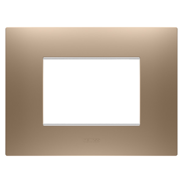 Plaque ego rectangulaire 3p cuivre doux