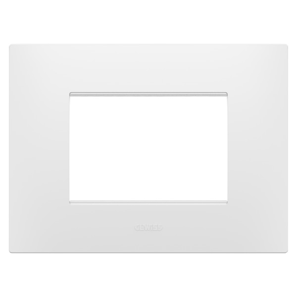 Plaque ego rectangulaire 3p blanc satin