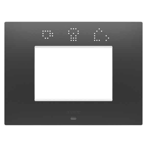 Plaque ego smart rectangulaire 3p noir