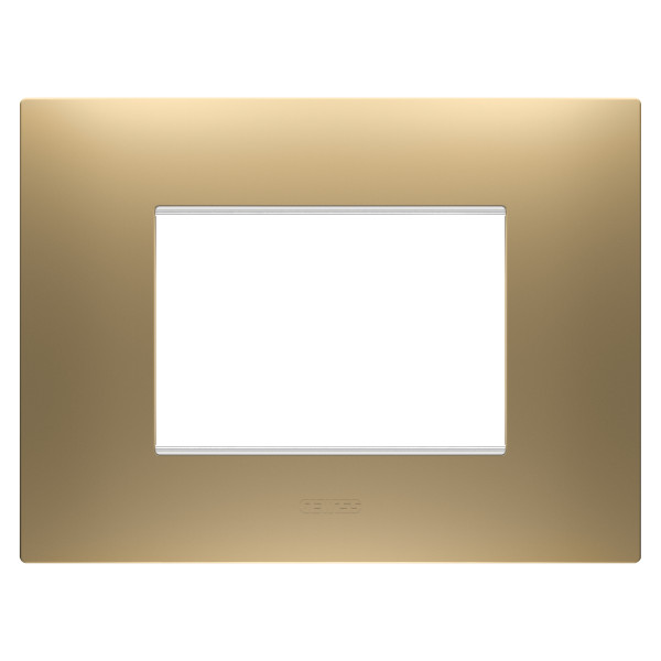 Plaque ego rectangulaire 3p or