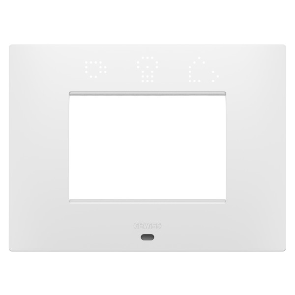 Plaque ego smart rect. 3p blanc satin