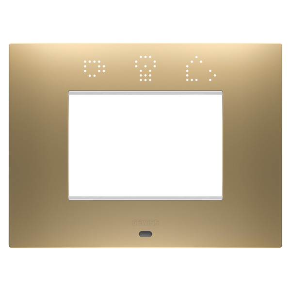 Plaque ego smart rectangulaire 3p or