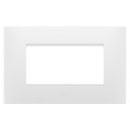 Plaque ego rectangulaire 4p blanc satin