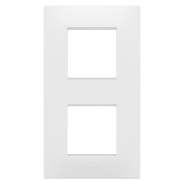 Plaque ego 2+2p v blanc satin