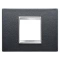 Plaque Lux 2p Cuir Noir