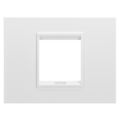 Plaque Lux 2p Metal Blanc Monocrome