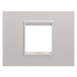 Plaque lux 2p metal nat.beige sat.monoch