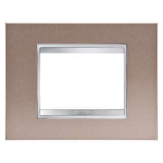 Plaque lux 3p metal bronze pearl