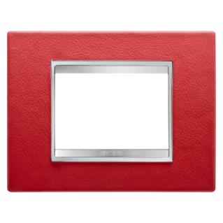 Plaque lux 3p cuir rubis