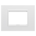 Plaque lux 3p metal blanc monocrome