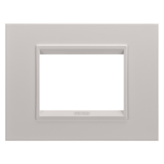 Plaque lux 3p metal nat.beige sat.monoch