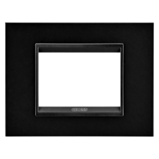 Plaque lux 3p metal noir monocrome