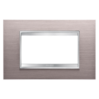 Plaque Lux 4p Metal Aluminium BrossÉ