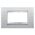 Plaque Lux 4p Cuir Blanc