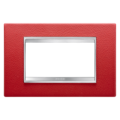 Plaque Lux 4p Cuir Rubis