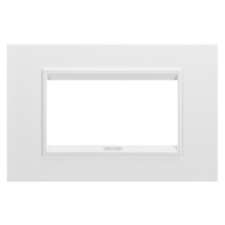 Plaque Lux 4p Metal Blanc Monocrome