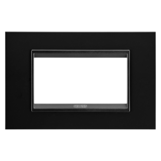 Plaque Lux 4p Metal Noir Monocrome