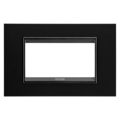 Plaque Lux 4p Metal Noir Monocrome