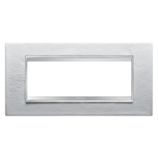 Plaque Lux 6p Cuir Blanc