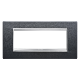 Plaque Lux 6p Cuir Noir