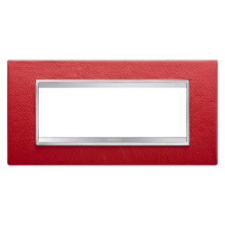 Plaque Lux 6p Cuir Rubis