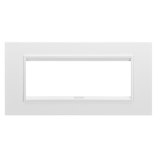 Plaque Lux 6p Metal Blanc Monocrome