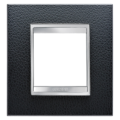 Plaque Lux Int. 2p Cuir Noir