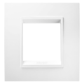 Plaque lux int. 2p monochome blanc