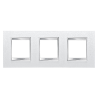 Plaque Lux Int. 2+2+2p H Cuir Blanc