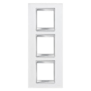 Plaque Lux Int. 2+2+2p V Cuir Blanc