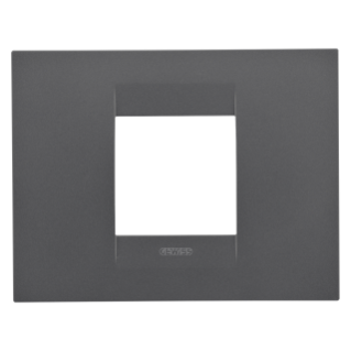 Geo plate - in painted technopolymer - 2 modules - satin black - chorus