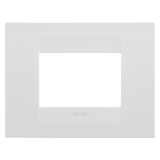 Geo plate - painted technopolymer - 3 modules - satin white - chorus