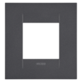 Geo international plate - in painted technopolymer - 2 modules - satin black - chorus