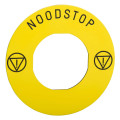 ETIQUETTE JAUNE NOODSTOP DIA 60MM POUR DISPOSITIF CADENASSABLE ZBZ3605