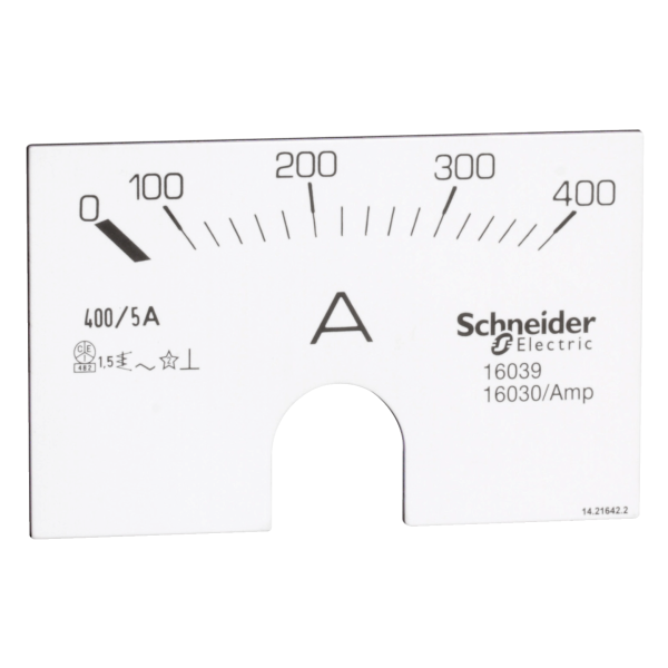 Schneider Electric Powerlogic Cadran pour Ampèremètre Analogique 0-400 A