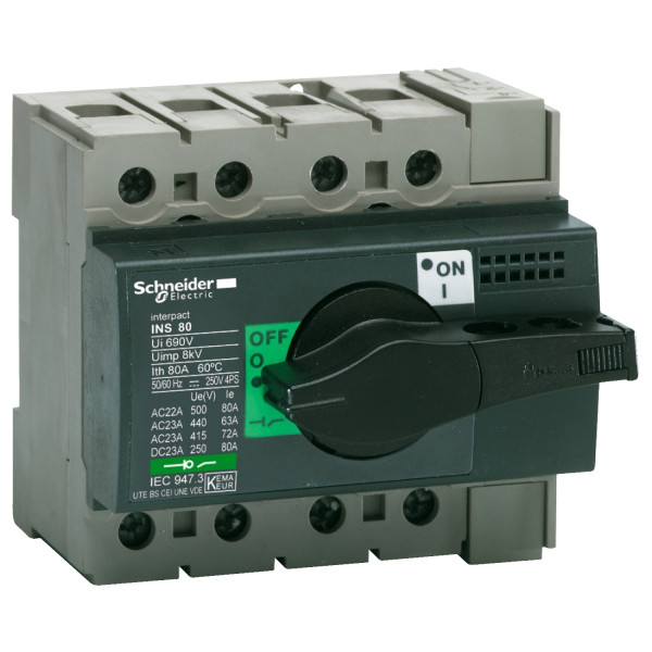 Schneider Electric Interrupteur sectionneur Interpact Ins80 4P 80 A