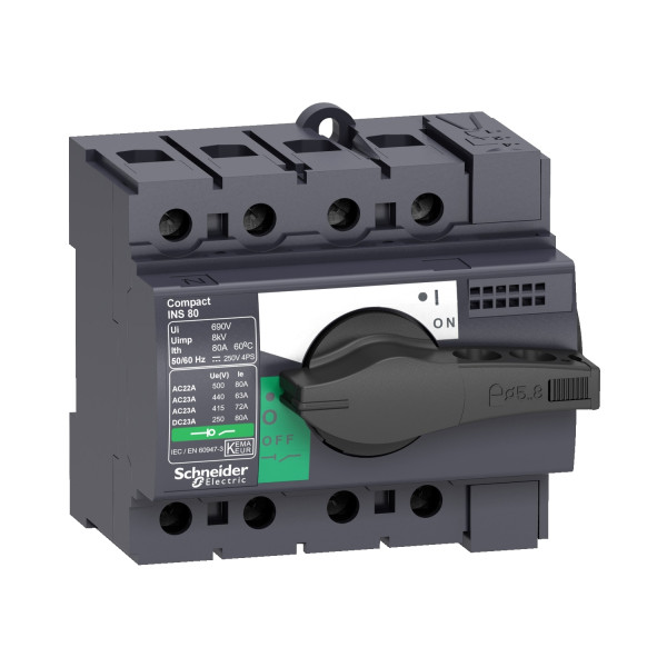 Schneider Electric Interrupteur sectionneur Interpact Ins80 4P 80 A